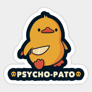 Psycho-Pato Funny Duck by Tobe Fonseca Sticker